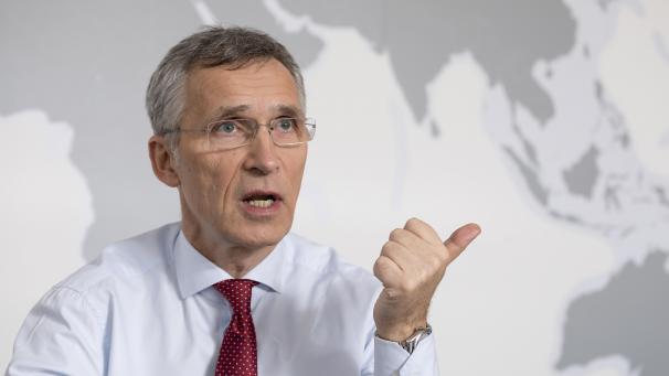 <p>Jens Stoltenberg, der Generalsekretär der NATO, beantwortet im Dezember 2018 Fragen während eines Interviews im Hauptquartier der Nordatlantik-Vertragsorganisation.</p>