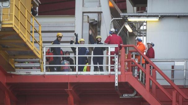 <p>Die Umweltorganisation versuchte die Ölbohrungen von Norwegen in der arktischen Barentssee zu stoppen.</p>