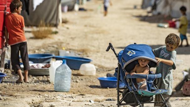 <p>Kinder im Lager Al-Hol in Nordsyrien.</p>