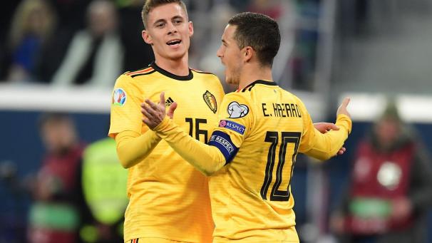 <p>Mit drei Treffern vor der Pause leisteten Thorgan (links) und Eden Hazard wichtige Vorarbeit zum 4:1-Sieg in St.Petersburg.</p>