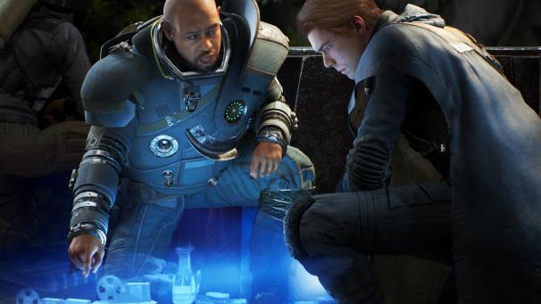 <p>In „Star Wars Jedi: Fallen Order“ begegnen Spieler und Hauptfigur Cal auch Charakteren aus den Filmen - darunter zum Beispiel Rebellen-Anführer Saw Gerrera aus „Rogue One“, hier wie dort gespielt von Forest Whitaker.</p>