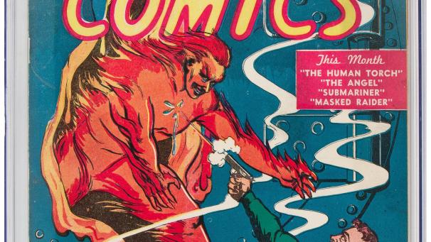 <p>Das undatierte Bild zeigt das Cover des ersten Marvel-Comics von 1939.</p>