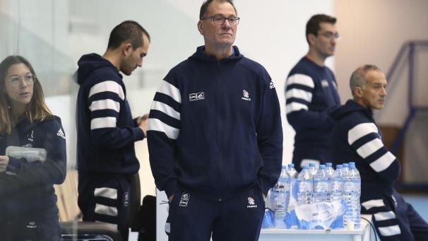 <p>Olivier Krumbholz (Mitte) will Frankreich zur Titelverteidigung führen.</p>