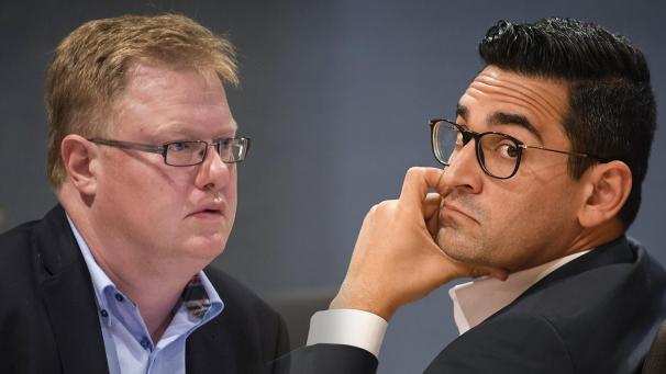 <p>Freddy Mockel (links) und Antonios Antoniadis sind sich uneinig, wenn es um das Wohnungswesen geht.</p>