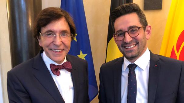 <p>Elio Di Rupo (l.) und Antonios Antoniadis</p>