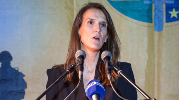 <p>Sophie Wilmès (MR) hielt am Land Day in Brüssel eine Rede.</p>