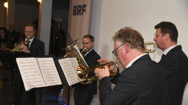 <p>Das sind die „vier Bleche“ (v. l.): Patrick Lemmens (Horn), Alain Goor (Euphonium), Philippe Letocart und Ralph Leffin (Kornetts).</p>