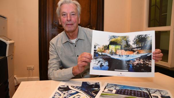 <p>Manfred Kärcher hat ein paar Entwürfe zum Scheiblerplatz-Areal erstellt. „Ich habe es einfach mal so gestaltet, wie ich es gut finde“, sagt der 68-Jährige. Beauftragt hat ihn hiermit aber niemand.</p>