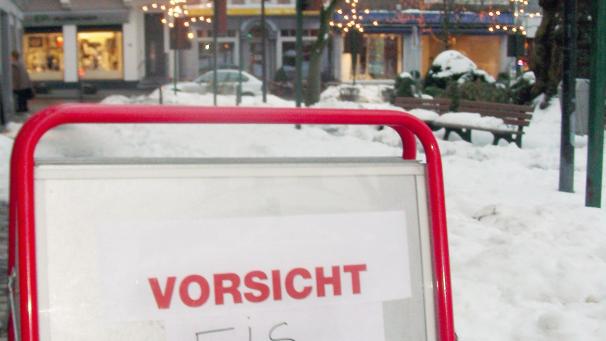 <p>Schnee im Zentrum: Da ist Schaufeln angesagt.</p>