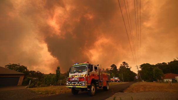 <p>Ein Buschfeuer in Bargo, südwestlich von Sydney</p>