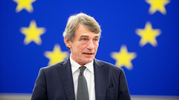 <p>David Sassoli, Präsident des Europäischen Parlaments, spricht während der Plenarsitzung des Europäischen Parlaments im Plenarsaal in Straßburg.</p>