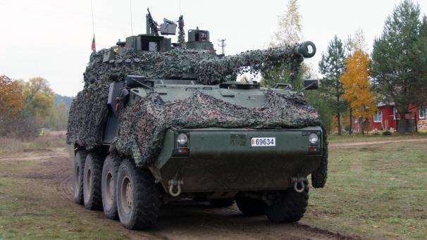 <p>Der Piranha-Panzer ist nicht voll funktionstüchtig.</p>