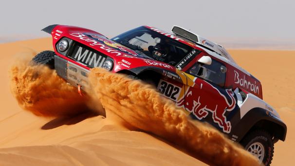 <p>Stéphane Peterhansel in seinem Mini</p>