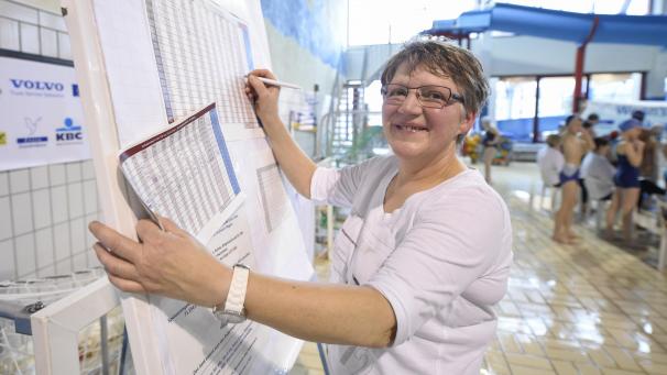 <p>Seit Jahren ein Teil des Schwimmmarathons: Colette Renardy.</p>