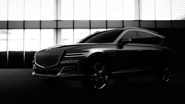 <p>Typisch SUV: Ein riesiger Kühlergrill bildet das Gesicht des Genesis GV80.</p>