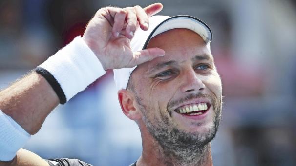 <p>Steve Darcis – hier während seines letzten Matchs am Donnerstag (MEZ) – beendet seine aktive Karriere. Der 35-Jährige wird dem belgischen Tennissport aber verbunden bleiben.</p>