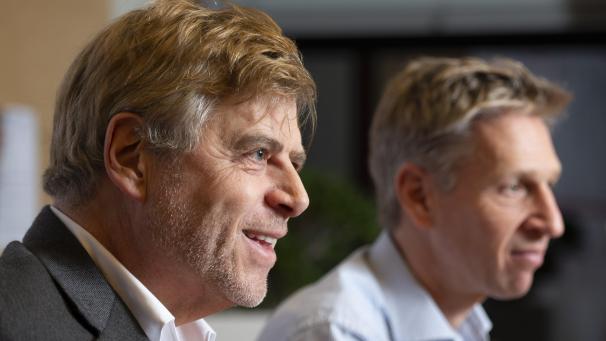 <p>Laurent Levaux (links) und Renaud Witmeur haben ein Consulting-Büro und eine Privatbank mit der Suche nach einem Käufer für die Tagezeitung „L´Avenir“ beauftragt.</p>