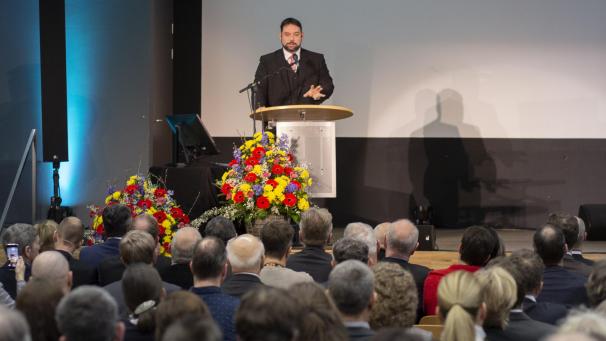 <p>DG-Bildungsminister Harald Mollers (ProDG) durfte am Donnerstag das Grußwort des diesjährigen Neujahrsempfangs der Fachhochschule Aachen an die anwesenden Gäste richten.</p>