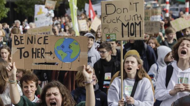 <p>Im Oktober 2019 fand ein Klimastreik der Bewegung „Youth for Climate“ in Brüssel statt.</p>