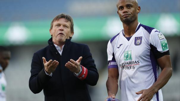 <p>Franky Vercauteren (l.) und Vincent Kompany waren mit der Leistung des Rekordmeisters absolut nicht zufrieden.</p>