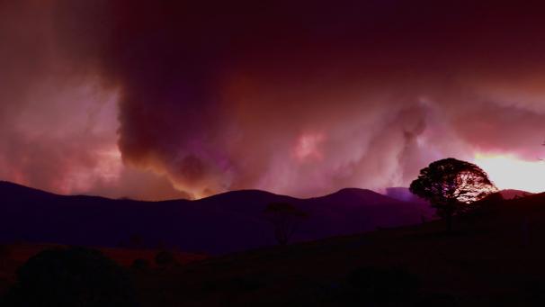<p>Der Himmel über dem Namadgi-Nationalpark färbt sich aufgrund eines Buschfeuers in Canberra rot. Wegen eines riesigen Feuers haben die Behörden für die australische Hauptstadt Canberra und die umliegende Region den Notstand ausgerufen.</p>