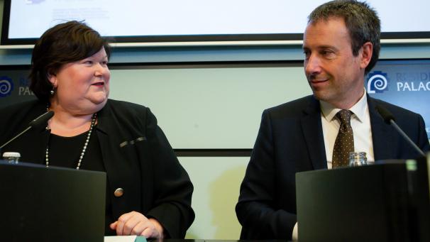 <p>Gesundheitsministerin Maggie De Block (l.) und Außenminister Philippe Goffin.</p>
