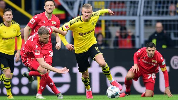 <p>Beeindruckte auch in seinem dritten Spiel für Dortmund: Erling Haaland</p>