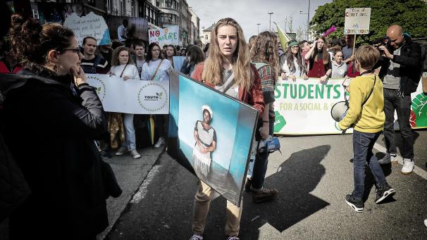 <p>Die junge Klimaaktivistin Adélaïde Charlier geht am Freitag wieder auf die Straße.</p>