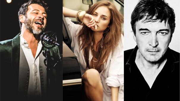 <p>Treten bei den Francofolies auf: Christophe Maé, Typh Barrow und Cali (v.l.n.r).</p>