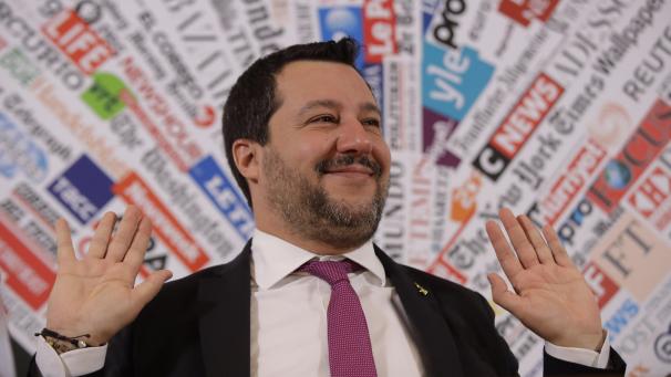 <p>Matteo Salvini, ehemaligen italienischen Innenminister, nimmt an einer Pressekonferenz der Foreign Press association teil. Der Senat in Rom hat die Immunität von Salvini aufgehoben.</p>