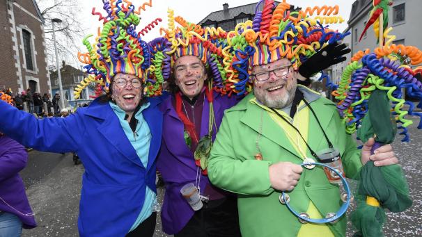 <p>Ausgelassene Stimmung herrschte im Eupener Rosenmontagszug.</p>