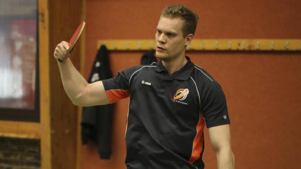 <p>Sebastian Theiss (D0/TTC Elsenborn) überraschte mit seinen vier Siegen zum zweiten Mal den Tabellenführer Géromont.</p>