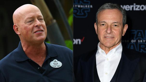 <p>Disneys Konzernlenker Robert Iger (r.) tritt mit sofortiger Wirkung zurück. Sein Nachfolger: Bob Chapek (l.).</p>
