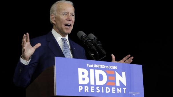 <p>Joe Biden, demokratischer Bewerber um die Präsidentschaftskandidatur, spricht bei einer Wahlkampfveranstaltung.</p>