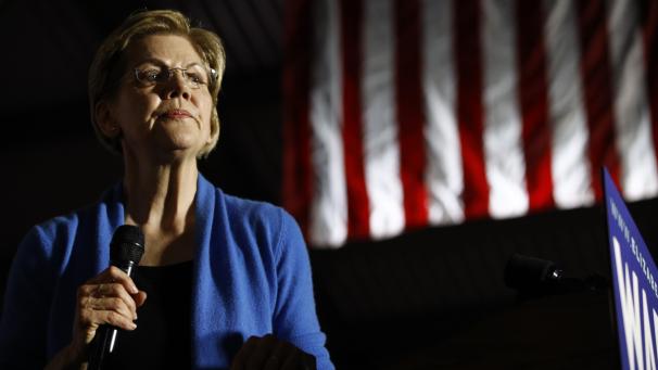 <p>Elizabeth Warren während einer Veranstaltung am „Super Tuesday“.</p>