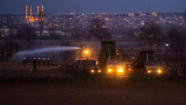 <p>Die Situation an der türkisch-griechischen Grenze war am Wochenende weiter extrem angespannt.</p>
