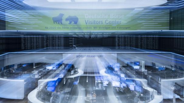 <p>Der Handelssaal der Börse in Frankfurt</p>