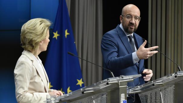 <p>Charles Michel und Ursula von der Leyen haben gegen Donald Trump gewettert.</p>