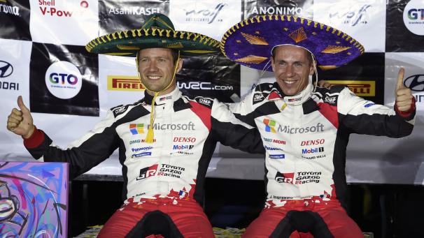 <p>Durften in Mexiko feiern: Sebastien Ogier (links) und sein Co-Pilot Julien Ingrassia.</p>