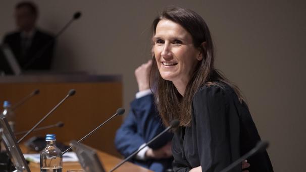 <p>Premierministerin Sophie Wilmès erhielt das Vertrauen der Abgeordnetenkammer.</p>