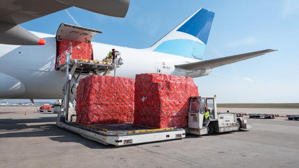 <p>Vor ein paar Tagen trafen bereits Atemschutzmasken aus China an.</p>
