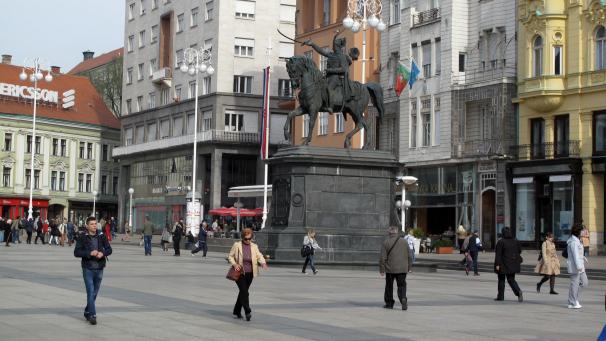 <p>Der Ban-Jelacic-Platz in Zagreb.</p>