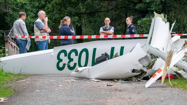 <p>Das Segelflugzeug stürzte an einem Waldrand ab.</p>