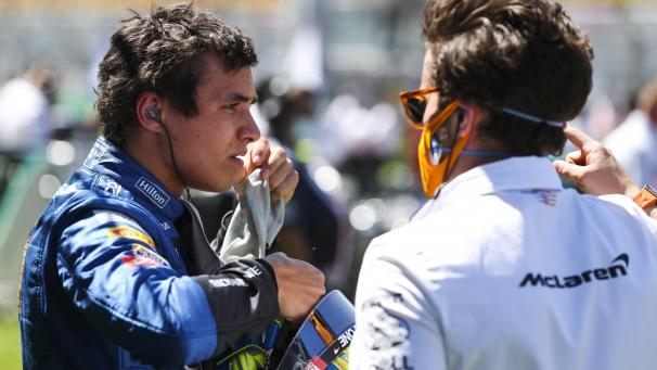 <p>Lando Norris (links) sieht den strengen Sicherheitsauflagen in Ungarn gelassen entgegen.</p>