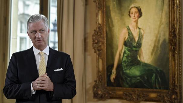 <p>König Philippe bei seiner Rede zum Nationalfeiertag.</p>