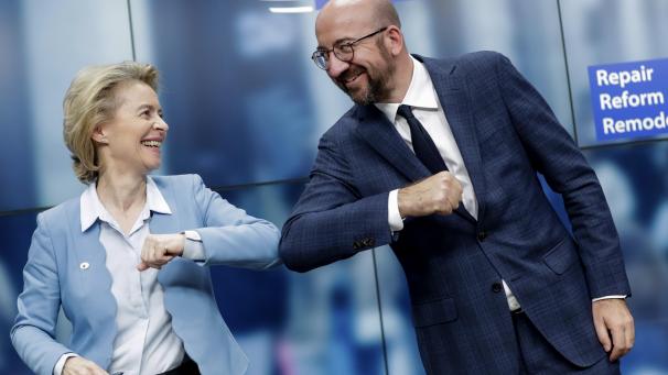 <p>Gute Miene zu bösem Spiel: Ursula von der Leyen und Charles Michel mögen gut gelaunt sein, das Verhandlungsergebnis und sein Zustandewkommen können dafür nicht verantwortlich sein.</p>