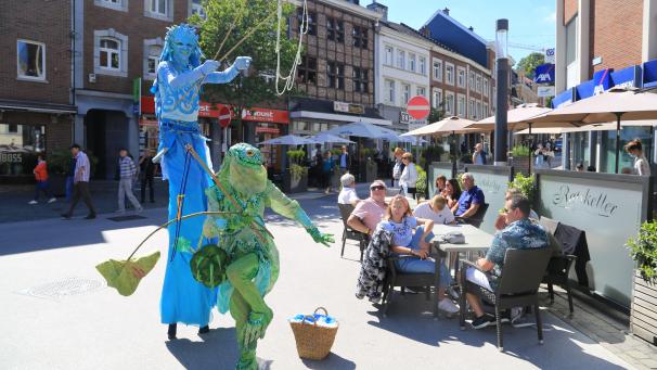 <p>Straßenkünstler sorgten am Dienstag für Begeisterung.</p>