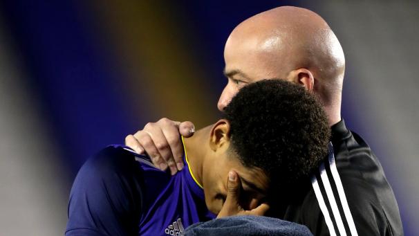 <p>Jude Bellingham musste nach seinem letzten Spiel mit Birmingham City getröstet werden.</p>