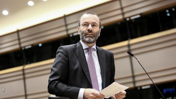 <p>Manfred Weber im EU-Parlament.</p>