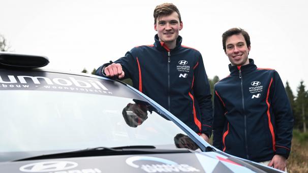 <p>Der Vervierser Jungstar Grégoire Munster (l.) und sein Copilot Louis Louka freuen sich, dass es im Rallyesport endlich weitergeht.</p>